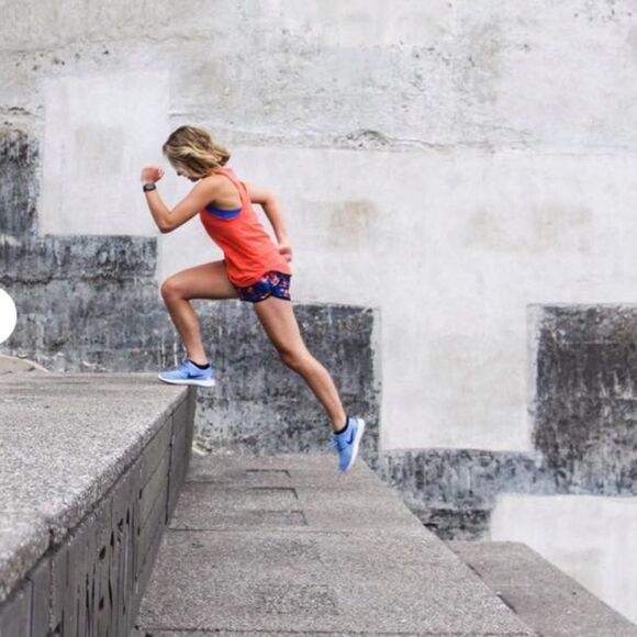 Lululemon Orange Blue Paint Storm Harbor Lightweight Gym Run Workout Shorts 4 - Picture 4 of 15